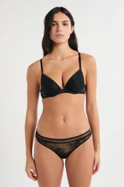 ETAM Sujetadores Sexy|Push Up|Sujetador N.2 - El push-up escote pronunciado NEGRO