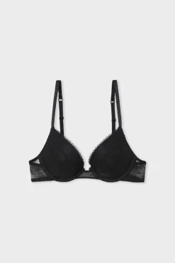 ETAM Sujetadores Sexy|Push Up|Sujetador N.2 - El push-up escote pronunciado NEGRO