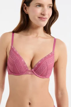 ETAM Sujetadores De Encaje|Push Up|Sujetador N.2 - El push-up escote pronunciado de encaje BLUSH