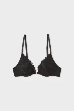 ETAM Sujetadores Sexy|Push Up|Sujetador N.2 - Push-up escotado NEGRO