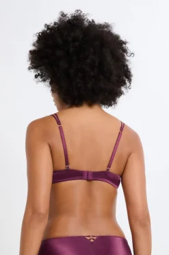 ETAM Push Up|Sujetador N.2: el push-up escote pronunciado con bordado floral MORADO