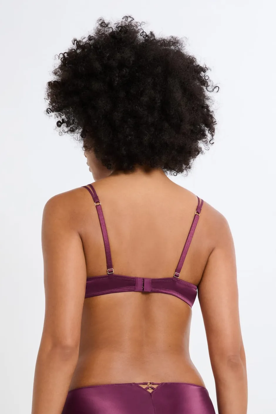 ETAM Push Up|Sujetador N.2: el push-up escote pronunciado con bordado floral MORADO