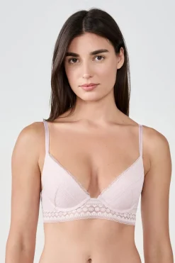 ETAM Sujetadores De Encaje|Push Up|Sujetador push-up ROSA EMPOLVADO