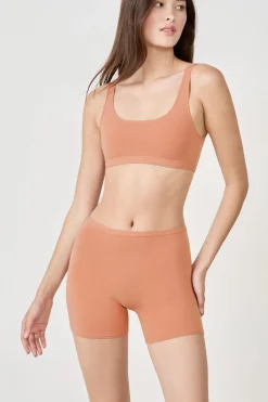 ETAM Bralette|Sin Aro|Sujetador reversible de algodón orgánico elástico ROSA EMPOLVADO
