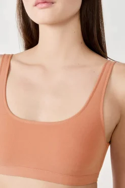 ETAM Bralette|Sin Aro|Sujetador reversible de algodón orgánico elástico ROSA EMPOLVADO