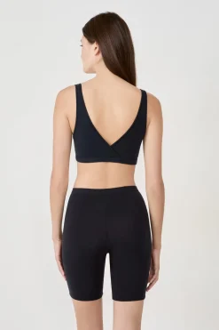 ETAM Bralette|Sin Aro|Sujetador reversible de algodón orgánico elástico NEGRO