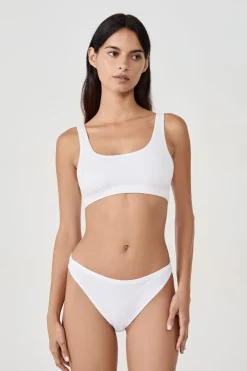 ETAM Lencería De Novia|Bralette|Sujetador reversible de algodón orgánico elástico BLANCO