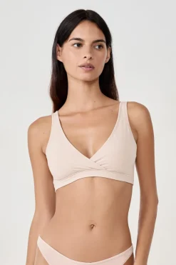 ETAM Lencería De Novia|Bralette|Sujetador reversible de algodón orgánico elástico PIEL