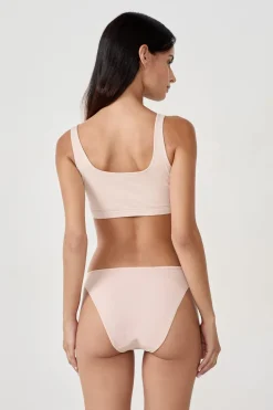 ETAM Lencería De Novia|Bralette|Sujetador reversible de algodón orgánico elástico PIEL