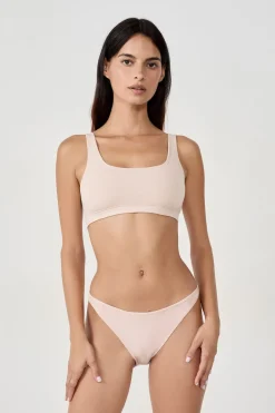 ETAM Lencería De Novia|Bralette|Sujetador reversible de algodón orgánico elástico PIEL