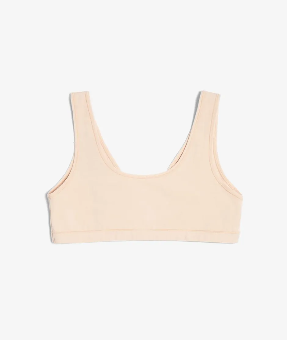 ETAM Lencería De Novia|Bralette|Sujetador reversible de algodón orgánico elástico PIEL