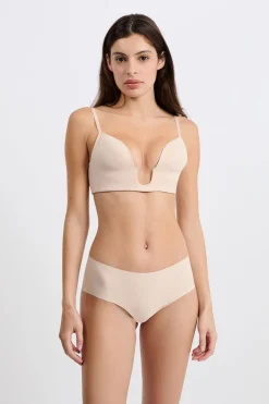 ETAM Lencería De Novia|Bustier|Sujetador sin aros de copa fina para escote bajo BLANCO ROTO