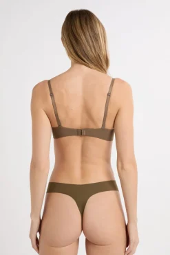 ETAM Sujetadores Talla Grande: Copas D-G|Sujetadores Invisibles|Sujetador sin aros de copas finas de microfibra VERDE