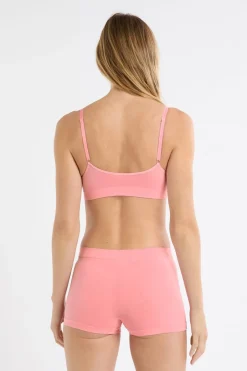 ETAM Bralette|Sin Aro|Sujetador sin costuras con algodón ROSA