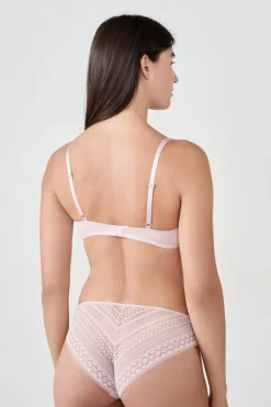 ETAM Sujetadores De Encaje|Sujetadores Talla Grande: Copas D-G|Sujetador sin relleno ROSA EMPOLVADO