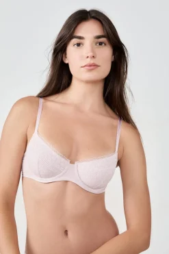 ETAM Sujetadores De Encaje|Sujetadores Talla Grande: Copas D-G|Sujetador sin relleno ROSA EMPOLVADO