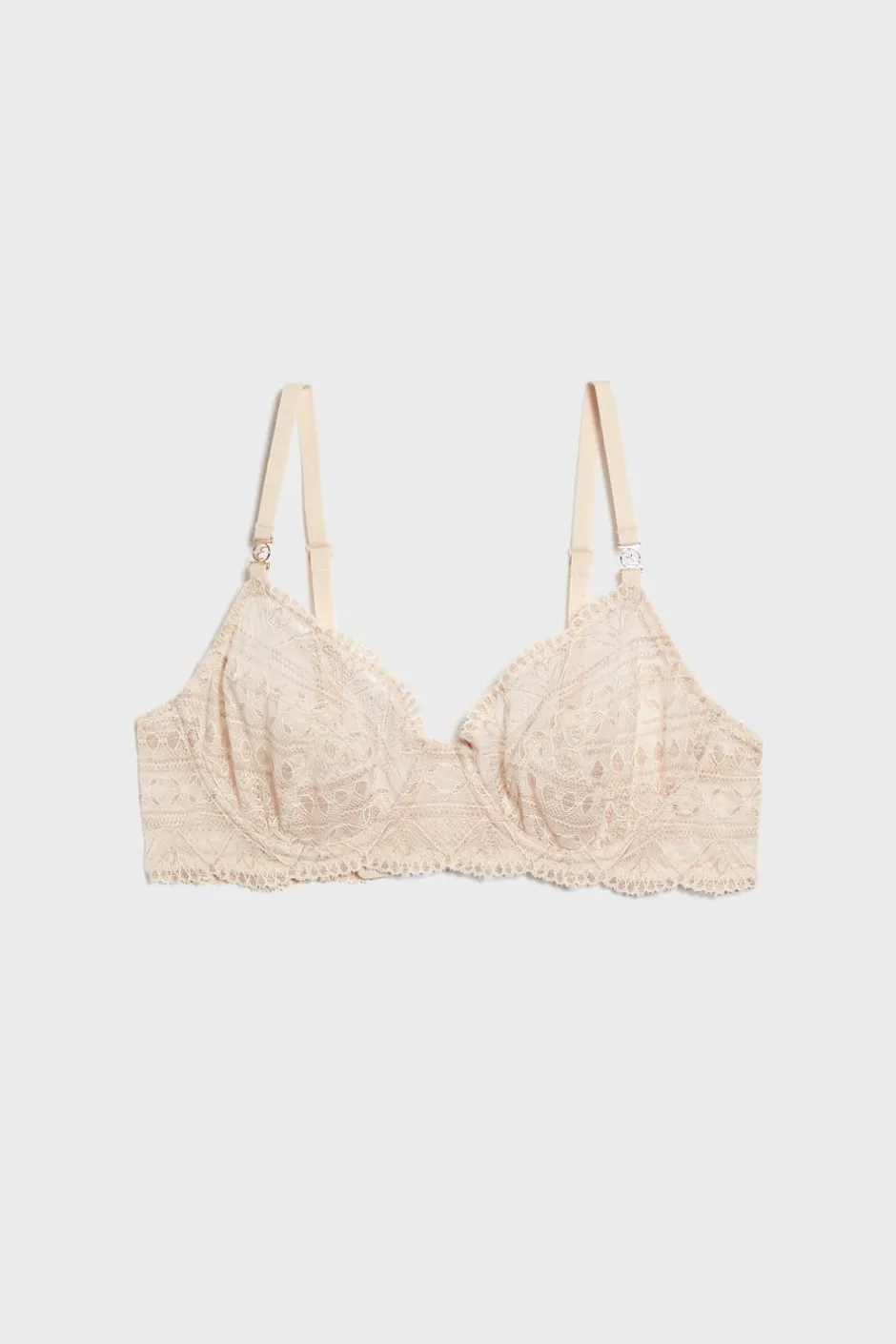 ETAM Sujetadores Talla Grande: Copas D-G|Balconette|Sujetador sin relleno ROSA PÁLIDO