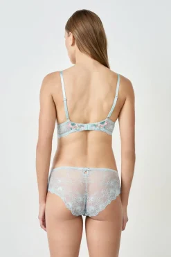 ETAM Sujetadores Talla Grande: Copas D-G|Balconette|Sujetador sin relleno de encaje AZUL CLARO