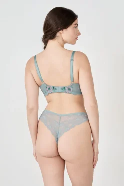ETAM Sujetadores Talla Grande: Copas D-G|Balconette|Sujetador sin relleno de encaje AZUL CLARO