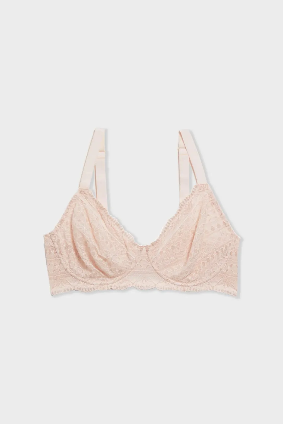 ETAM Sujetadores Talla Grande: Copas D-G|Balconette|Sujetador sin relleno efecto minimizador talla 1 ROSA PÁLIDO