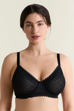 ETAM Balconette|Sujetadores Talla Grande: Copas D-G|Sujetador sin relleno efecto minimizador talla 1 NEGRO