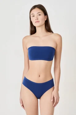 ETAM Sin Tirantes|Sin Aro|Sujetador sin tirantes sin aros de algodón orgánico elástico AZUL MARINO
