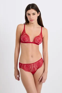 ETAM Sujetadores De Encaje|Triángulo|Sujetador triangular de encaje ROJO