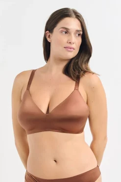 ETAM Sujetadores Talla Grande: Copas D-G|Triángulo|Sujetador triangular sin aros MARR&Oacute;N