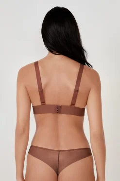 ETAM Lencería De Novia|Sujetadores Talla Grande: Copas D-G|Sujetador triángulo sin aros de tul MARR&Oacute;N