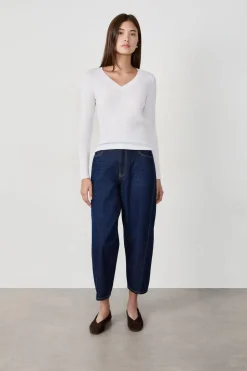 ETAM Cuello En V|Jerséis|Suéter cuello en V BLANCO