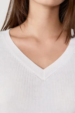 ETAM Cuello En V|Jerséis|Suéter cuello en V BLANCO