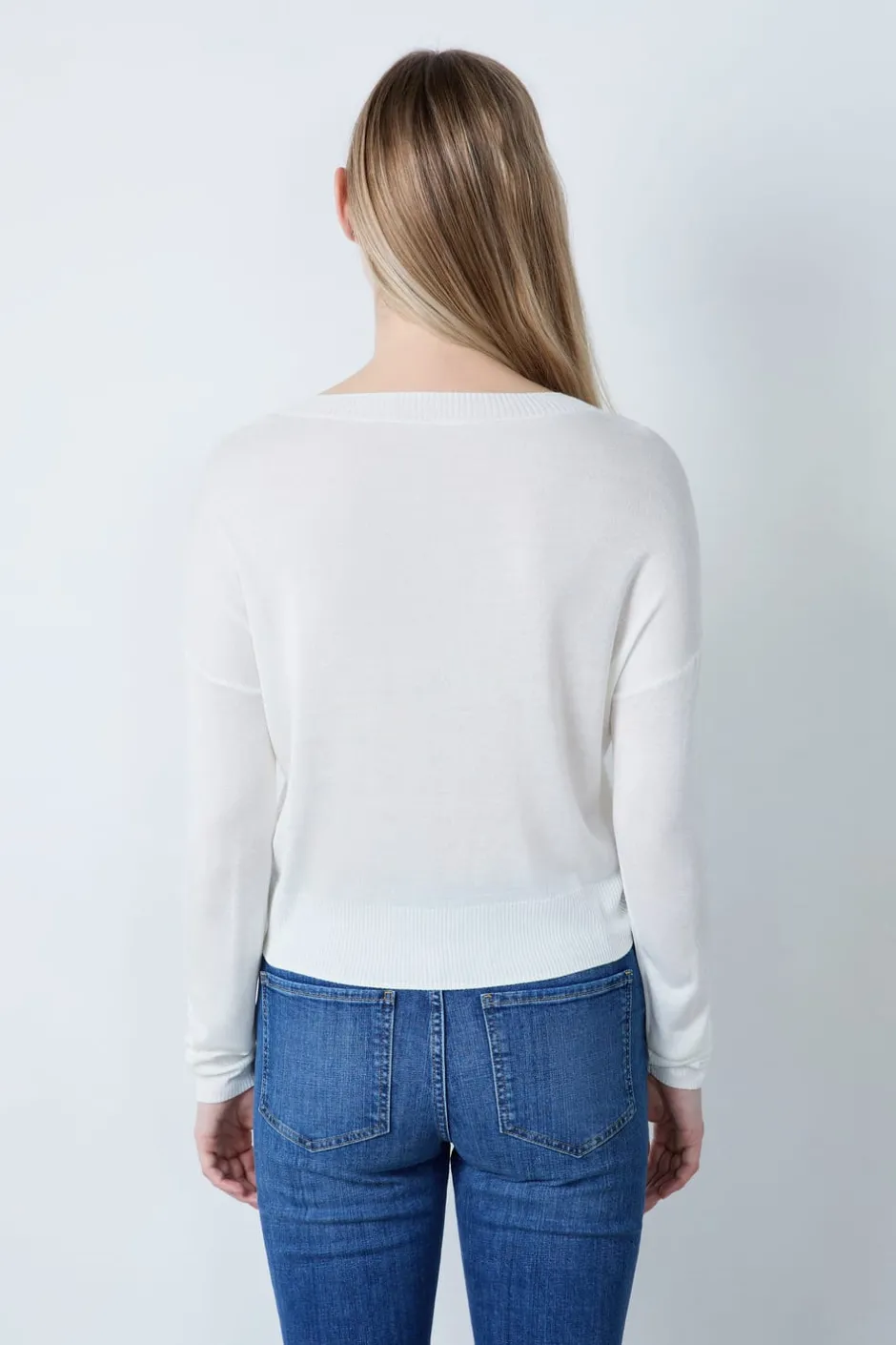 ETAM Básicos|Cuello Redondo|Suéter cuello redondo BLANCO