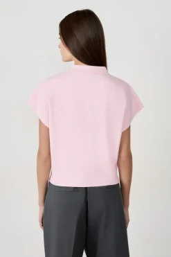 ETAM Cuello En V|Sin Mangas|Suéter sin mangas cuello Polo ROSA EMPOLVADOS