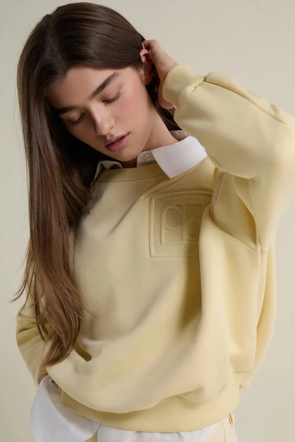 ETAM Cuello Redondo|Sudaderas|Sweatshirt manches longues VANILLE