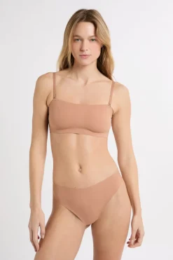 ETAM Braguitas Invisibles|Tanga Brasileño|Tanga alto de microfibra MAQUILLAJE