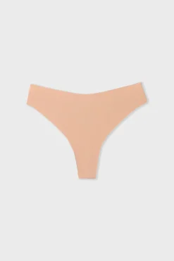 ETAM Braguitas Invisibles|Tanga Brasileño|Tanga alto de microfibra MAQUILLAJE