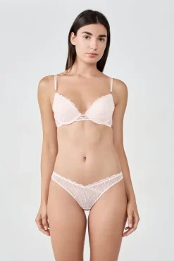 ETAM Tanga Brasileño|Novedades Braguitas|Tanga bordado ROSA EMPOLVADO