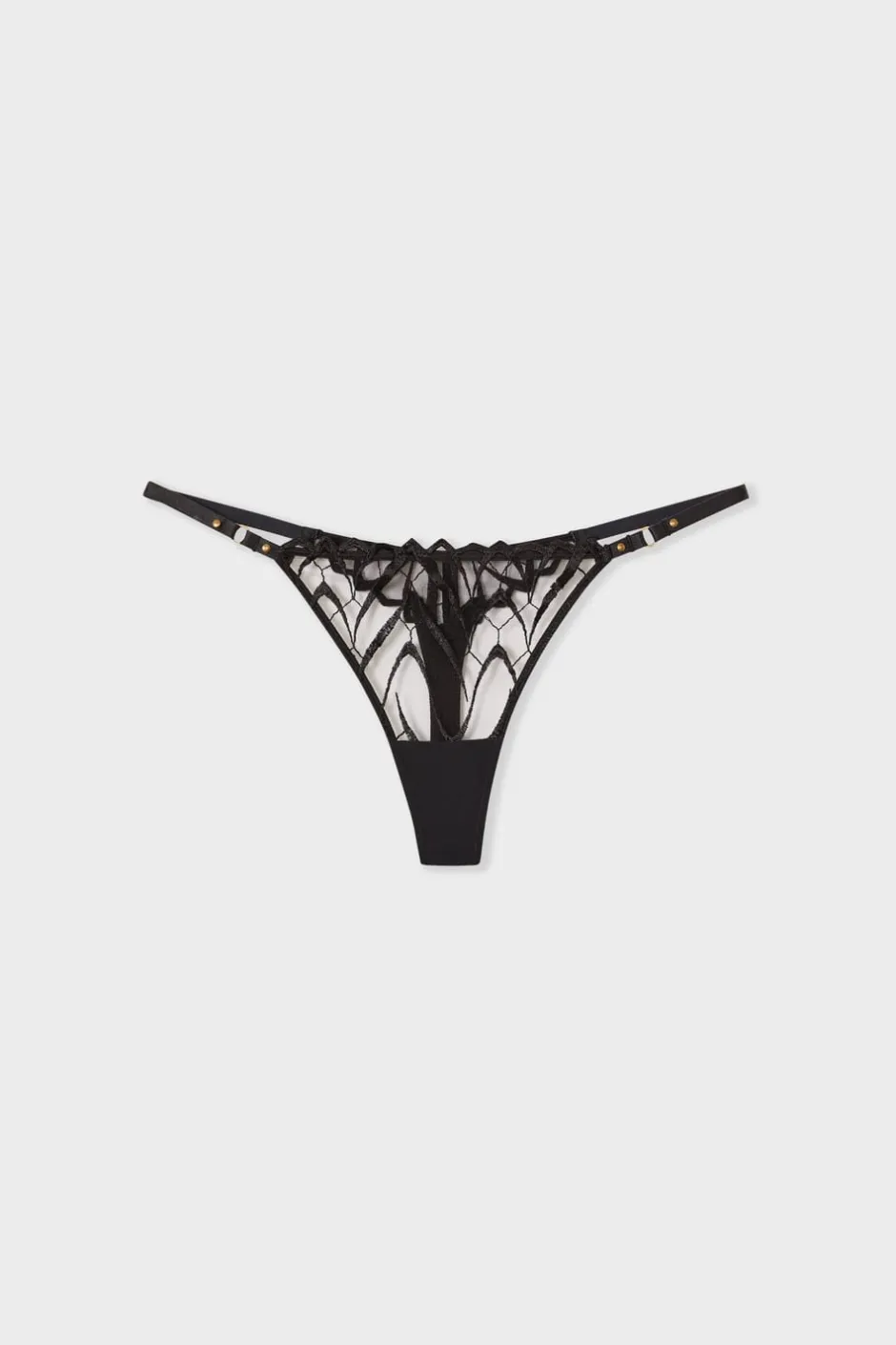 ETAM Tanga|Novedades Braguitas|Tanga bordado NEGRO