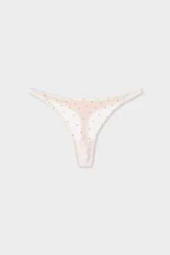 ETAM Tanga|Tanga bordado ROSA POLVO