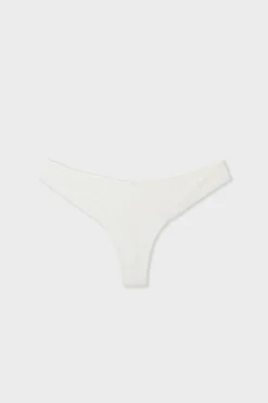 ETAM Braguitas Novias|Braguitas Encaje|Tanga con detalles de encaje BLANCO