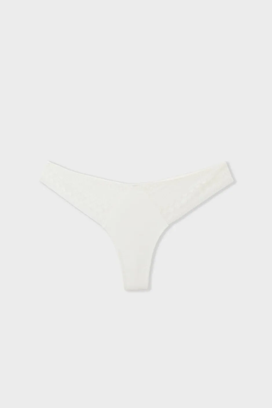 ETAM Braguitas Novias|Braguitas Encaje|Tanga con detalles de encaje BLANCO