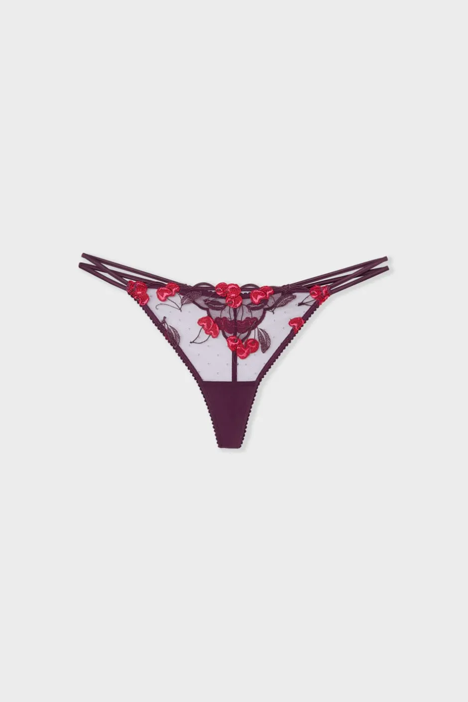 ETAM Tanga|Tanga con estampado de cerezas MORADO