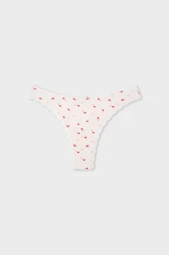 ETAM Tanga Brasileño|Braguitas Party|Tanga con motivos IMP FONDO ROSA