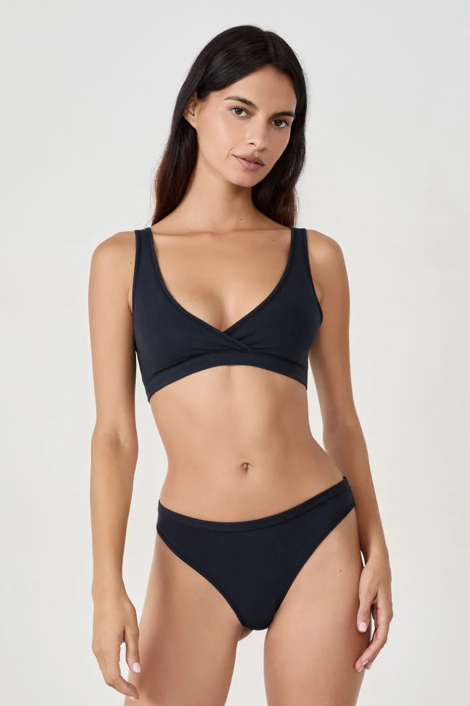 ETAM Tanga Brasileño|Tanga de algodón NEGRO