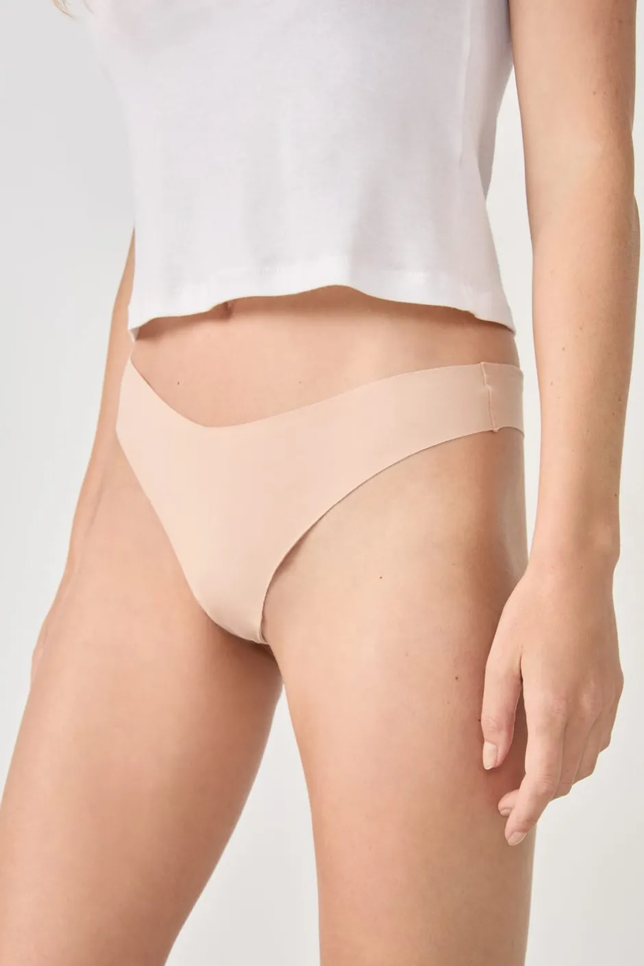 ETAM Tanga Brasileño|Braguitas Party|Tanga de algodón sin costuras ARENA