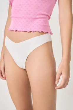 ETAM Tanga Brasileño|Braguitas Party|Tanga de algodón sin costuras BLANCO