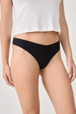 ETAM Tanga Brasileño|Braguitas Party|Tanga de algodón sin costuras NEGRO