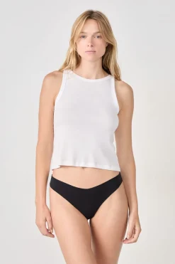 ETAM Tanga Brasileño|Braguitas Party|Tanga de algodón sin costuras NEGRO