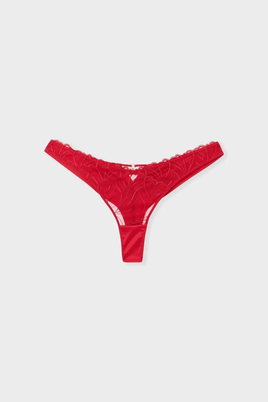 ETAM Tanga Brasileño|Novedades Braguitas|Tanga de bordado ROJO
