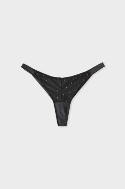 ETAM Tanga Brasileño|Tanga de bordado NEGRO